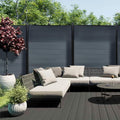 Privacy Fence Panels for Outside,6ft(W) x 6ft(H) Outdoor Privacy Panels with 1 Post,Wind Resistant Wood Plastic Composite Fencing Panels for Patio,Backyard,Garden and Swimming Pool(Grey)
