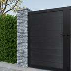 Safety 8 ft. W x 6 ft. H Composite Panel Fence Gate without Post, for Garden and pool Privacy