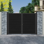 Safety 8 ft. W x 6 ft. H Composite Panel Fence Gate without Post, for Garden and pool Privacy