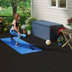 12'' X 12'' Composite Interlocking Deck Tile, Easy DIY Installation (Set Of 10)