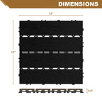 12'' X 12'' Composite Interlocking Deck Tile, Easy DIY Installation (Set Of 10)