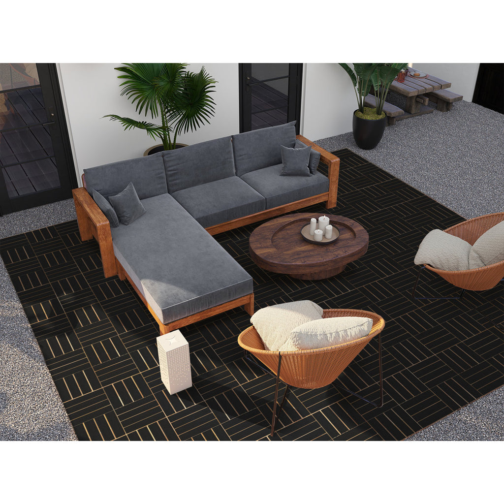 12'' X 12'' Composite Interlocking Deck Tile, Easy DIY Installation (Set Of 10)