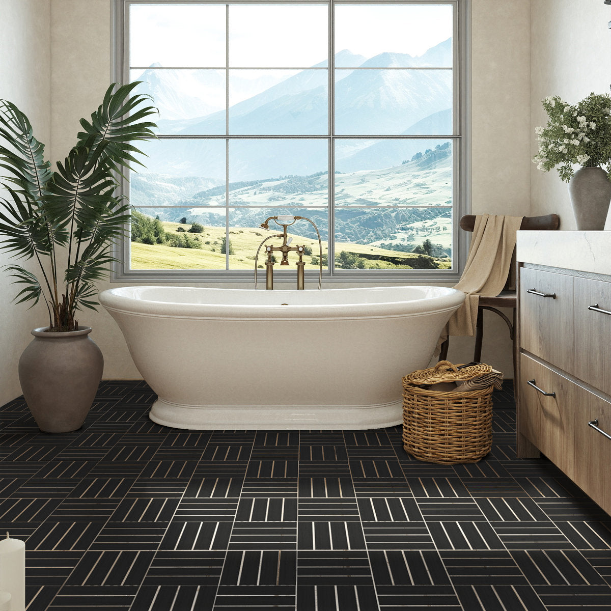 12'' X 12'' Composite Interlocking Deck Tile, Easy DIY Installation (Set Of 10)