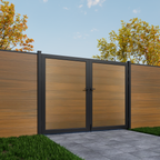 Safety 8 ft. W x 6 ft. H Composite Panel Fence Gate without Post, for Garden and pool Privacy