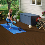 12'' X 12'' Composite Interlocking Deck Tile, Easy DIY Installation (Set Of 10)