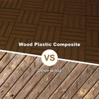 12'' X 12'' Composite Interlocking Deck Tile, Easy DIY Installation (Set Of 10)