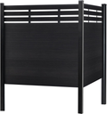 Modern Garden Lattice Top Composite Privacy Fence – Grained Finish with 8ft Inground Post