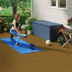 12'' X 12'' Composite Interlocking Deck Tile, Easy DIY Installation (Set Of 10)