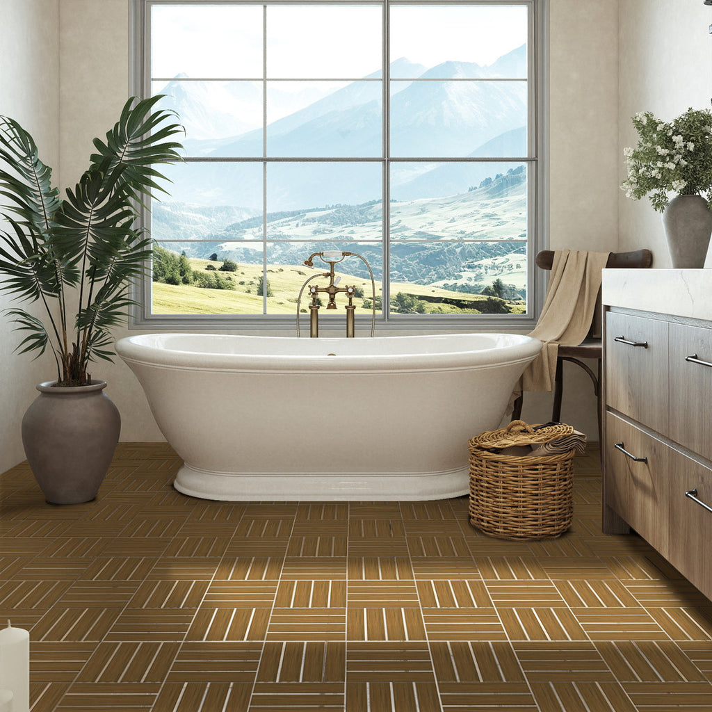 12'' X 12'' Composite Interlocking Deck Tile, Easy DIY Installation (Set Of 10)