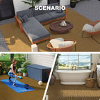 12'' X 12'' Composite Interlocking Deck Tile, Easy DIY Installation (Set Of 10)