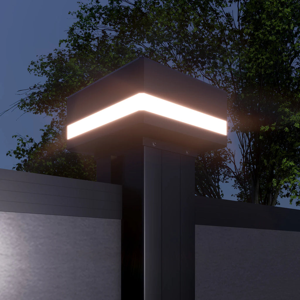 Solar Post Cap Lights – Outdoor Fence Lighting for 2.75"x2.75" Posts, 1 Color Mode