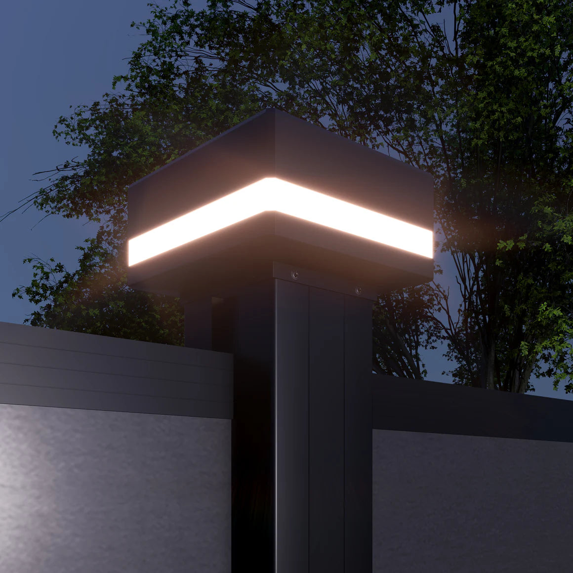 Solar Post Cap Lights – Outdoor Fence Lighting for 2.75"x2.75" Posts, 1 Color Mode