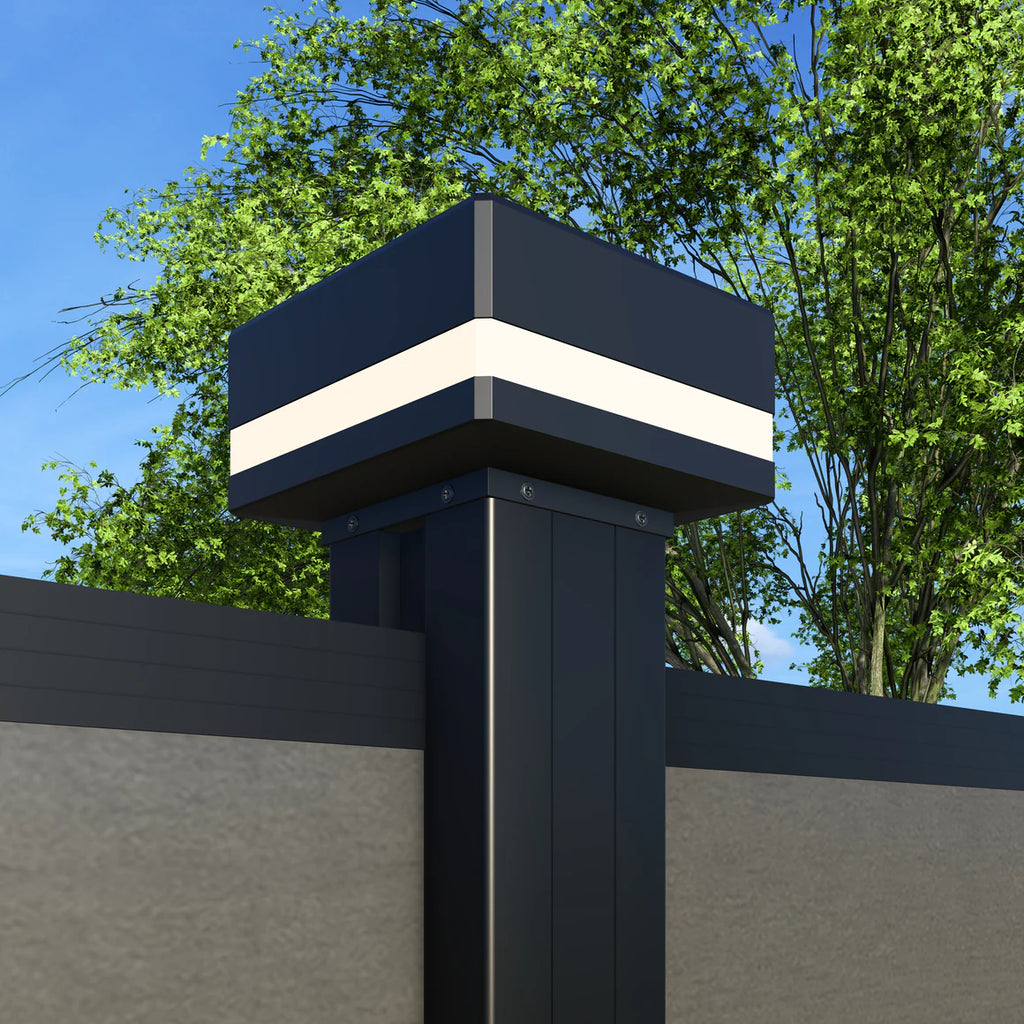 Solar Post Cap Lights – Outdoor Fence Lighting for 2.75"x2.75" Posts, 1 Color Mode