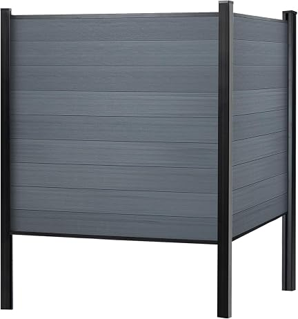 Modern Composite Privacy Fence – Grained Finish with 8ft Inground Post