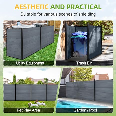Modern Composite Privacy Fence – Grained Finish with 8ft Inground Post