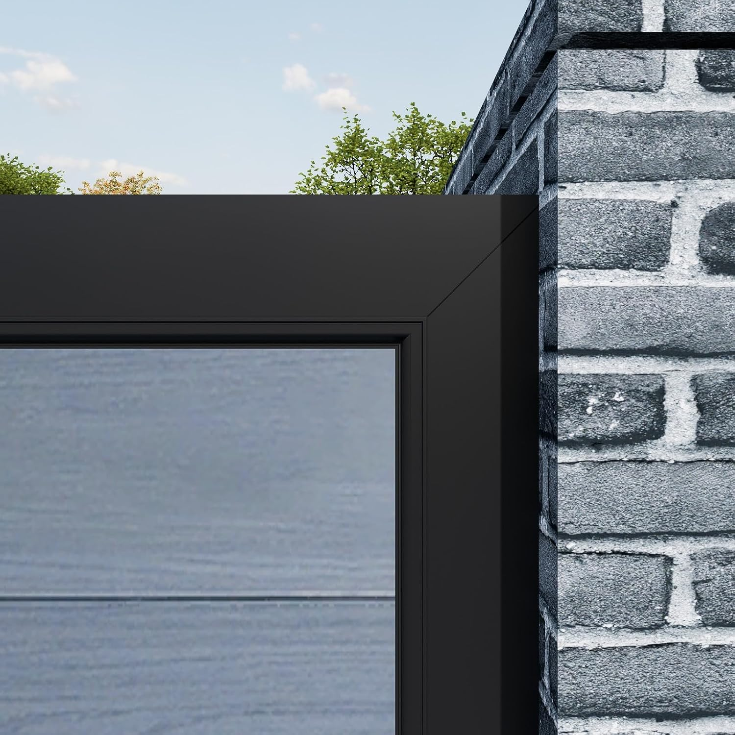 Wood Plastic Composite Gate for Privacy Fence, Fence Gate with Metal Frame and Knob Kits