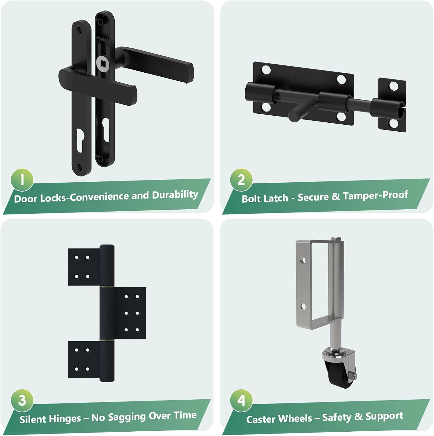 Wood Plastic Composite Gate for Privacy Fence 6ft(H)*4ft(W), Fence Gate with Metal Frame and Knob Kits, Ancient Wood (Without Post)